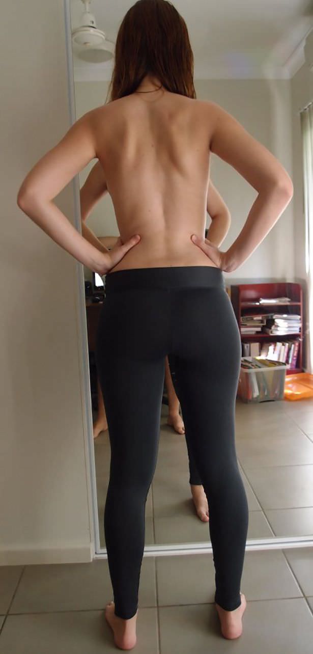 Yoga pants assjob photo